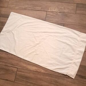 Vintage Cannon King pillowcase embroidered swirl trim ivory off white‎ cream